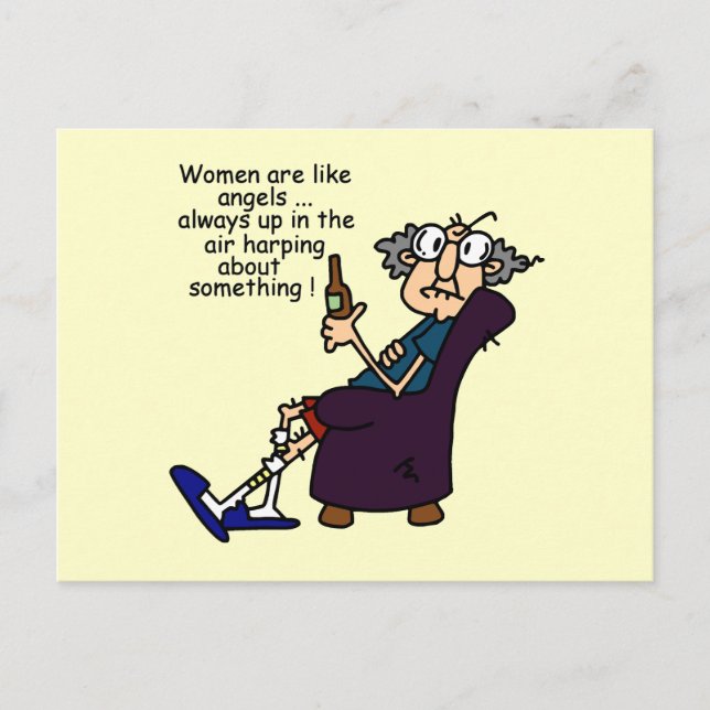 Kvinnor är som Änglar Vykort (Framsida)