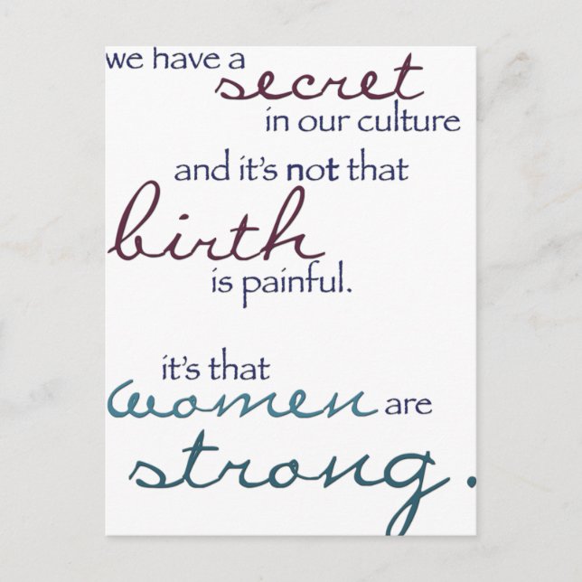 kvinnor är starka vykort (Framsida)