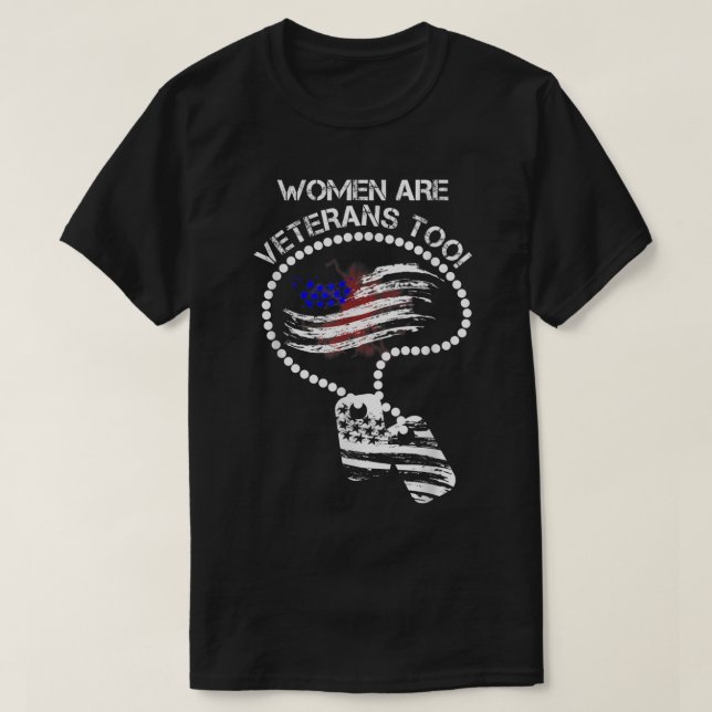 Kvinnor är veteraner för T-Shirt (Design framsida)