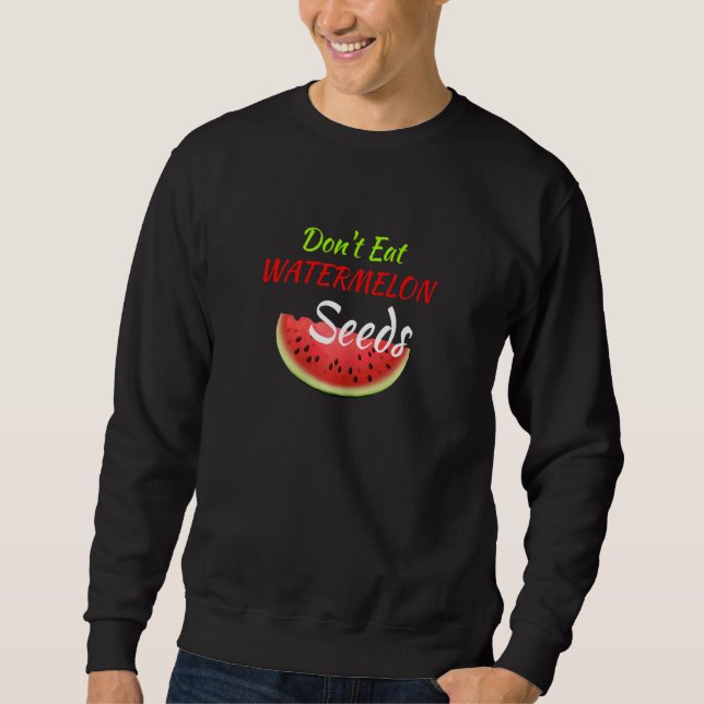 Kvinnor äter inte vattenmelonfrö Gravid Melon Lång Ärmad Tröja (Framsida)
