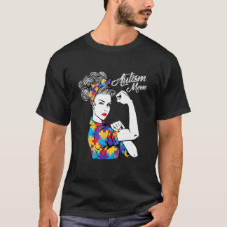Kvinnor Autism Mamma Stark Autism Acceptans Autis T Shirt
