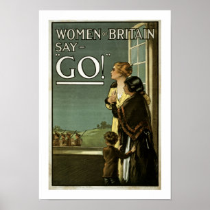 Kvinnor av den Britannien något att säga GÅR! Poster