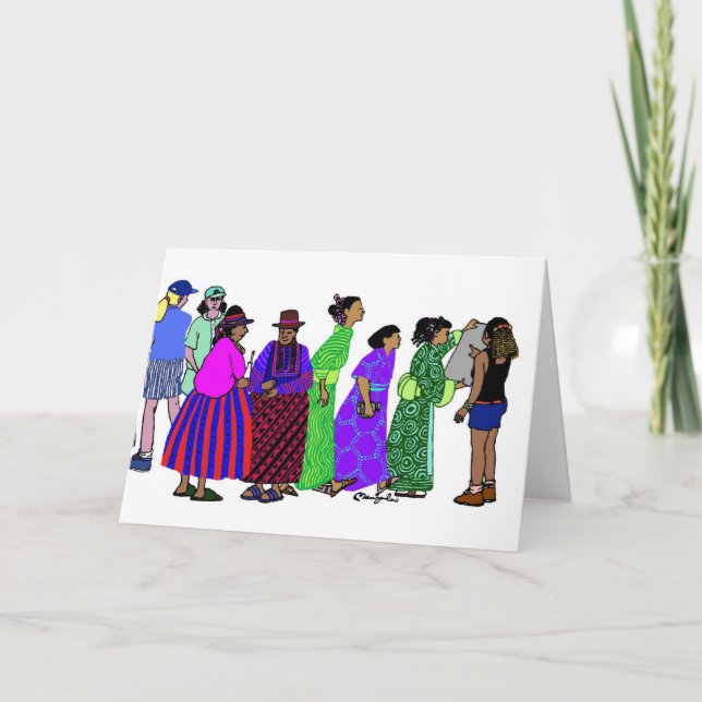 Kvinnor av världen - 4 kort (Framsida)