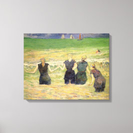 Kvinnor badande Dieppe av Paul Gauguin Canvastryck