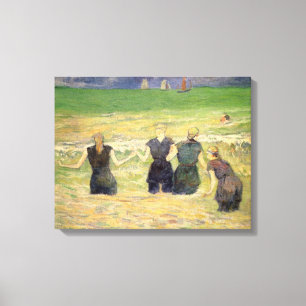 Kvinnor badande Dieppe av Paul Gauguin Canvastryck