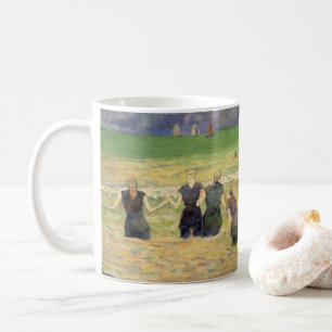 Kvinnor badande Dieppe av Paul Gauguin Kaffemugg
