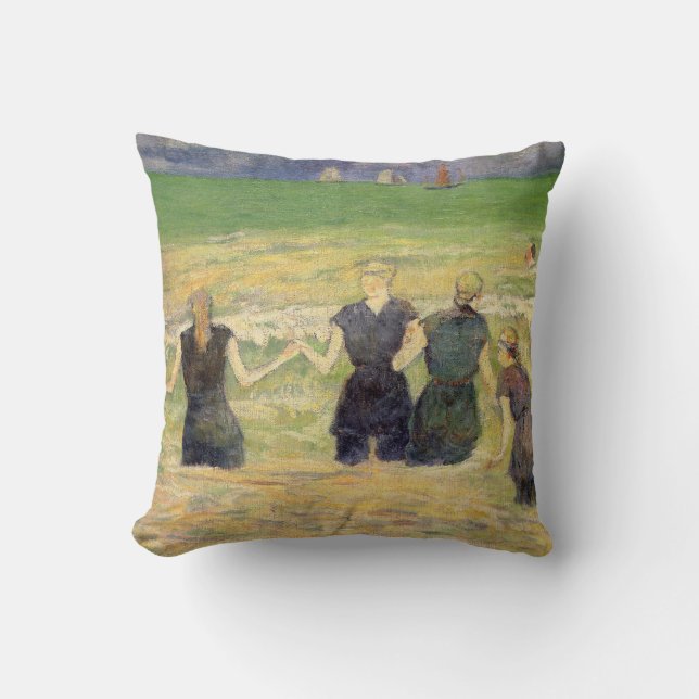 Kvinnor badar Dieppe av Paul Gauguin Kudde (Framsida)