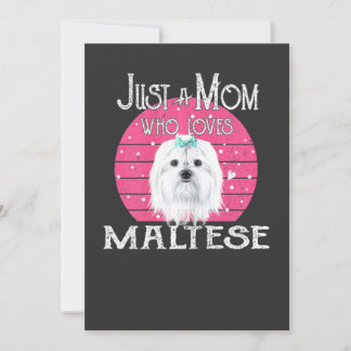 Kvinnor Bara En Hundmamma Som älskar Malteser Mors Inbjudningar