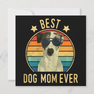 Kvinnor Bästa Hundmamma Någonsin Italiensk Mops Ma Inbjudningar