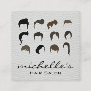 Kvinnor Beauty Hairstylist Hairdo-diagram Fyrkantigt Visitkort