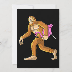 KVINNOR Bigfoot with Flamingo Animal Costume Gift Spara Datumet