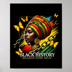 Kvinnor Bla för varje kedja i svart historia Poster