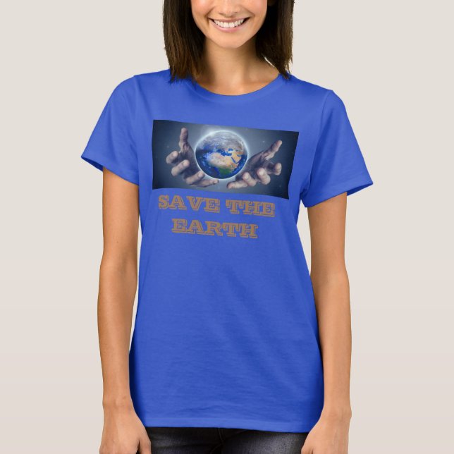 Kvinnor blå T-Shirt (Framsida)