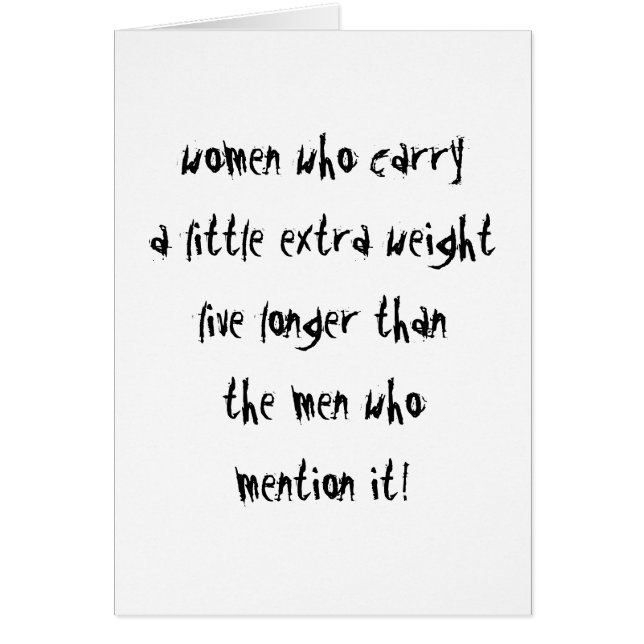 Kvinnor bor Longer Hälsningskort (Framsidan)