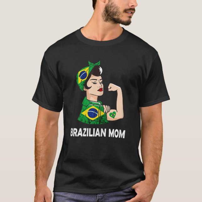 Kvinnor brasilianska brasilianska rötter Brasil Ma T Shirt (Framsida)