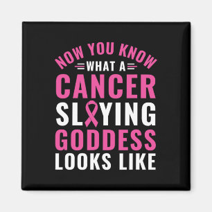 Kvinnor Breast Cancer Awareness Cancer-slayed Godd Magnet