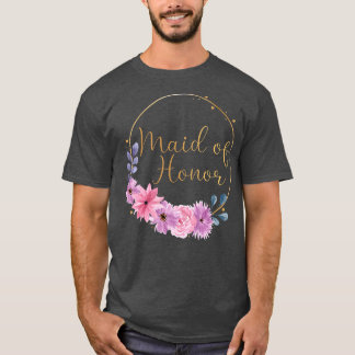 Kvinnor Brud att bli Svält natt  Blå Blomma T Shirt