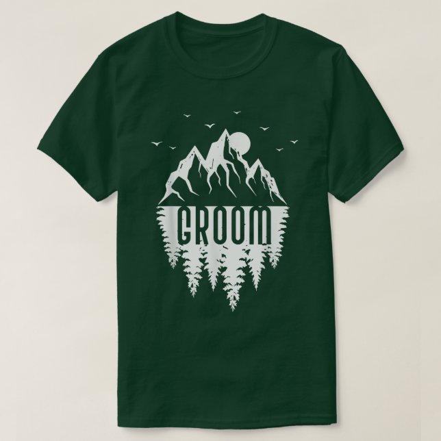 Kvinnor Brudgum Bröllop Brud Parti Älskare Natur Ä T Shirt (Design framsida)