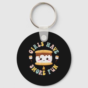 Kvinnor Camping Kawaii Smores Flickor Har Smore Ba Nyckelring
