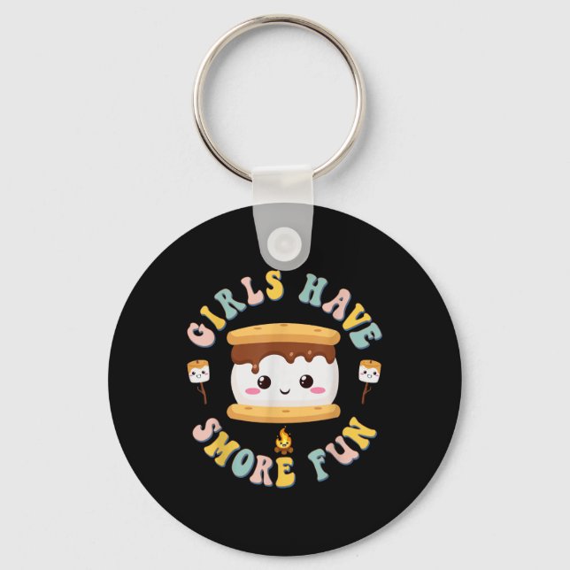 Kvinnor Camping Kawaii Smores Flickor Har Smore Ba Nyckelring (Framsida)