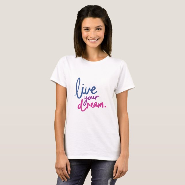 kvinnor casual vit ledig citat t-shirt (Hel framsida)