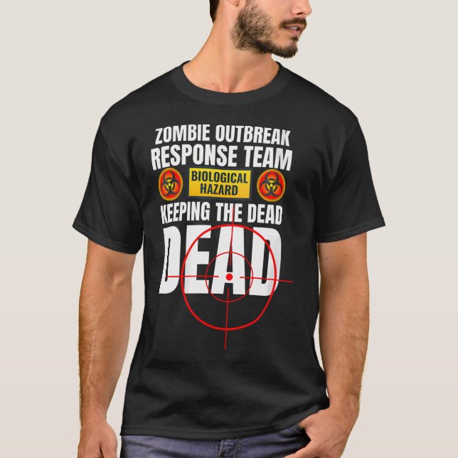 Kvinnor Coola Zombie T Shirt För manar och kvinnor (Framsida)
