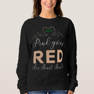 Kvinnor Costume Aka Rosa går åt rött för hjärthäls T Shirt