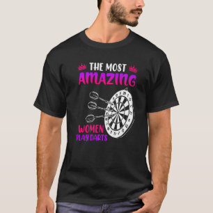 Kvinnor Darts Dam Darts Flight Set Darts Premium T Shirt