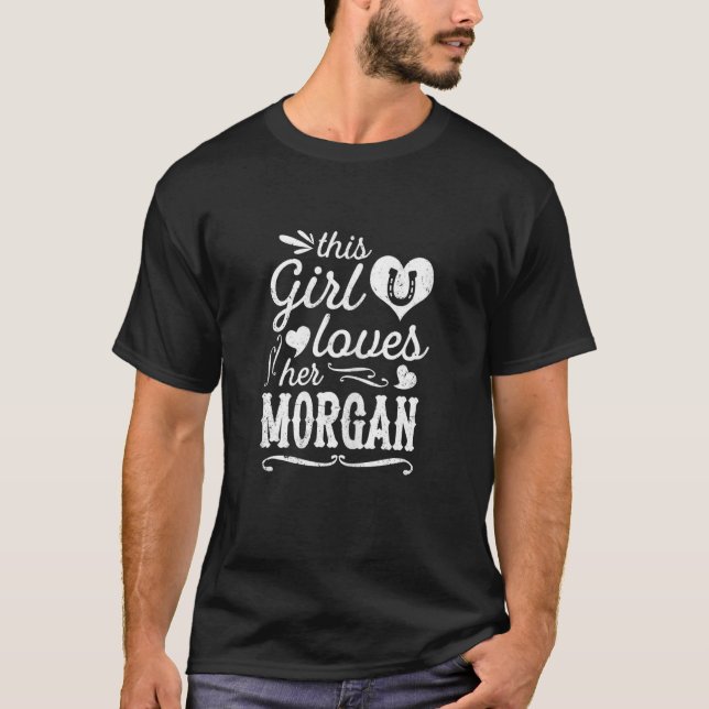 Kvinnor Den här flickan älskar sin Morgan-häst T Shirt (Framsida)