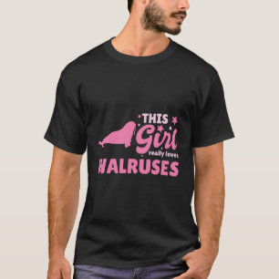 Kvinnor Denna flicka Verkligen Kärlek Walruses Gif T Shirt