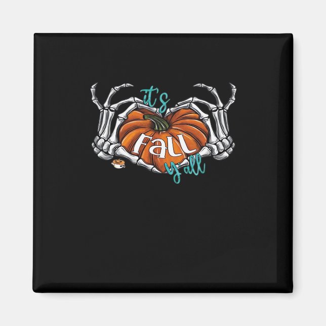 Kvinnor Det är Fall Y'all Pumpkin Gnome Autumn Trä Magnet (Framsidan)