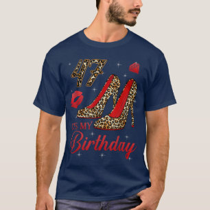 Kvinnor Det är min 47:e leopard Högklackar Lycklig T Shirt