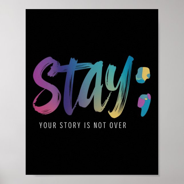 Kvinnor Din Historia Är Inte Över Stay Suicidpreve Poster (Framsidan)