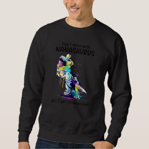 Kvinnor Dinosaurie Rör Inte Nanasaurus Mor Lång Ärmad Tröja
