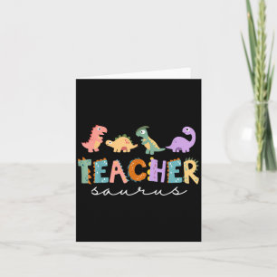 Kvinnor Dinosaurielärare Teachersaurus Rex Roligt Kort