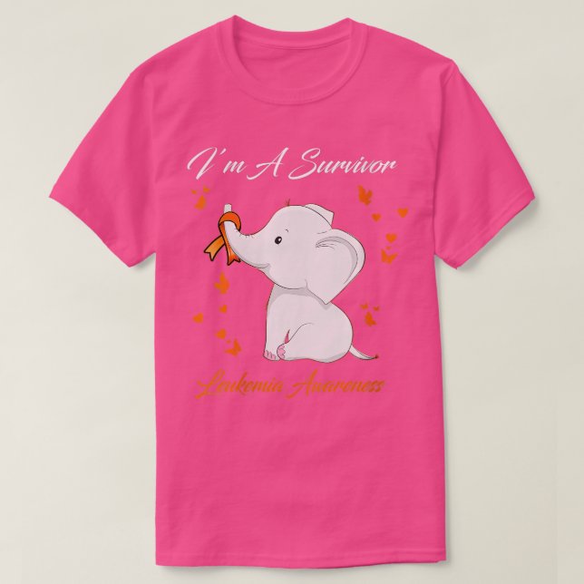 Kvinnor Elephant Im A Survivor Leukemia Awareness  T Shirt (Design framsida)
