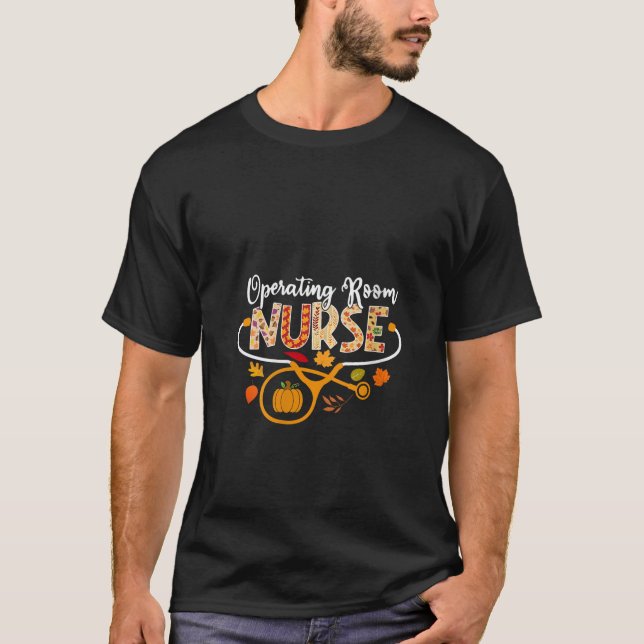 KVINNOR ELLER Operativrum Nurse Fall Höststreck T Shirt (Framsida)