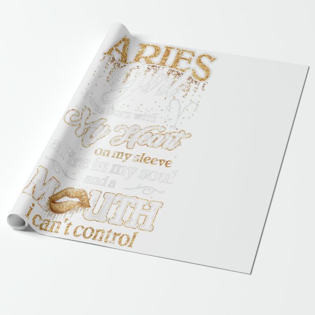 Kvinnor - en Aries Girl Lipstick Mars Presentpapper (Utrullad)