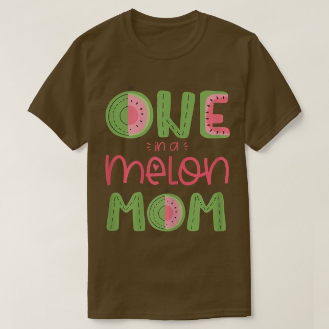 Kvinnor en i Melon Mamma Cute Watermelon First Bi T Shirt (Design framsida)