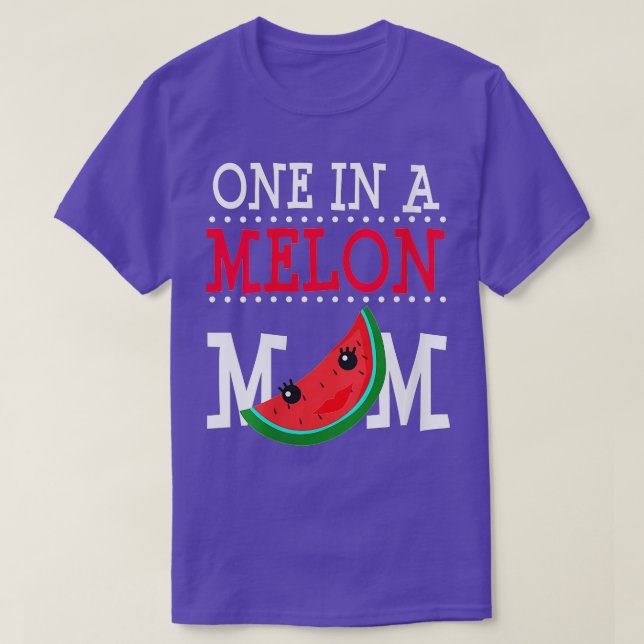 Kvinnor en i Melon Mamma Funny Watermelon Pun Sum T Shirt (Design framsida)