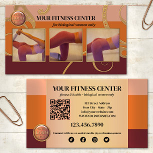 Kvinnor Endast Damfitnesscenter Visitkort
