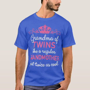 KVINNOR Farmor Twillingar Farmor Gravid Anno T Shirt