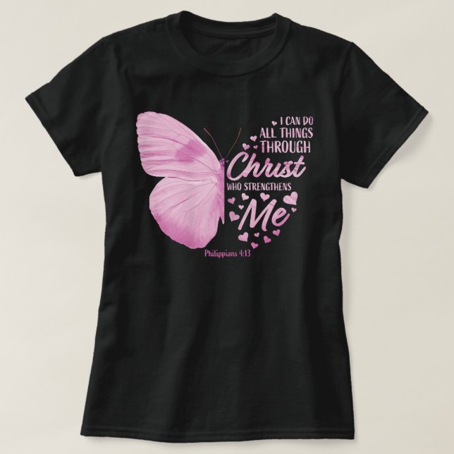 Kvinnor Filipper 413 Christian Bible Verse Gifts T Shirt (Design framsida)