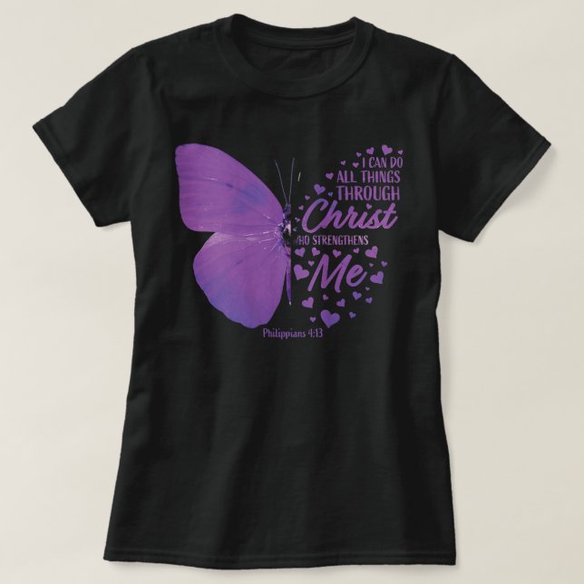 Kvinnor Filipper 413 Christian Bible Verse Gifts T Shirt (Design framsida)