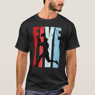 Kvinnor flickor Amerikansk fotboll 5:e födelsedag T Shirt