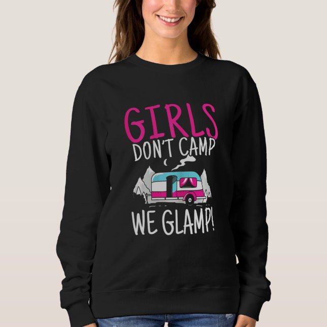 Kvinnor flickor Camp inte Glamping Camping C T Shirt (Framsida)