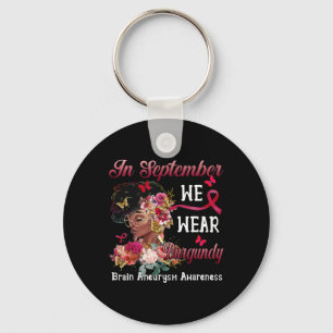 Kvinnor Flower Butterfly Brain Aneurysm Awareness Nyckelring