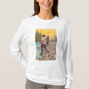 Kvinnor flyger FishingSouth Dakota T Shirt