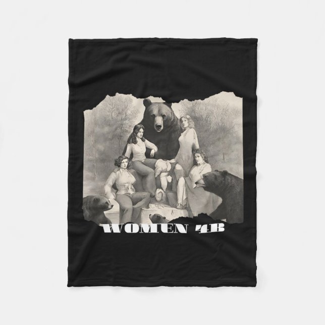 Kvinnor för björn 4b: rörelse Feministisk makthava Fleecefilt (Framsidan)