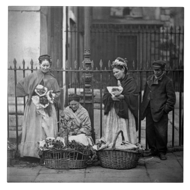 Kvinnor för Covent trädgårdblomma, från 'gataliv i Kakelplatta (Framsidan)